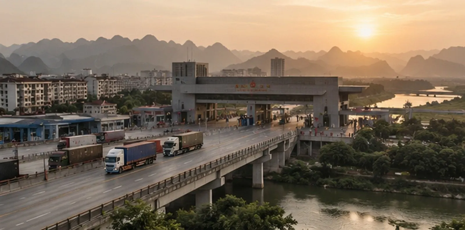 Khu vực cửa khẩu Móng Cái, Quảng Ninh — hình ảnh minh họa